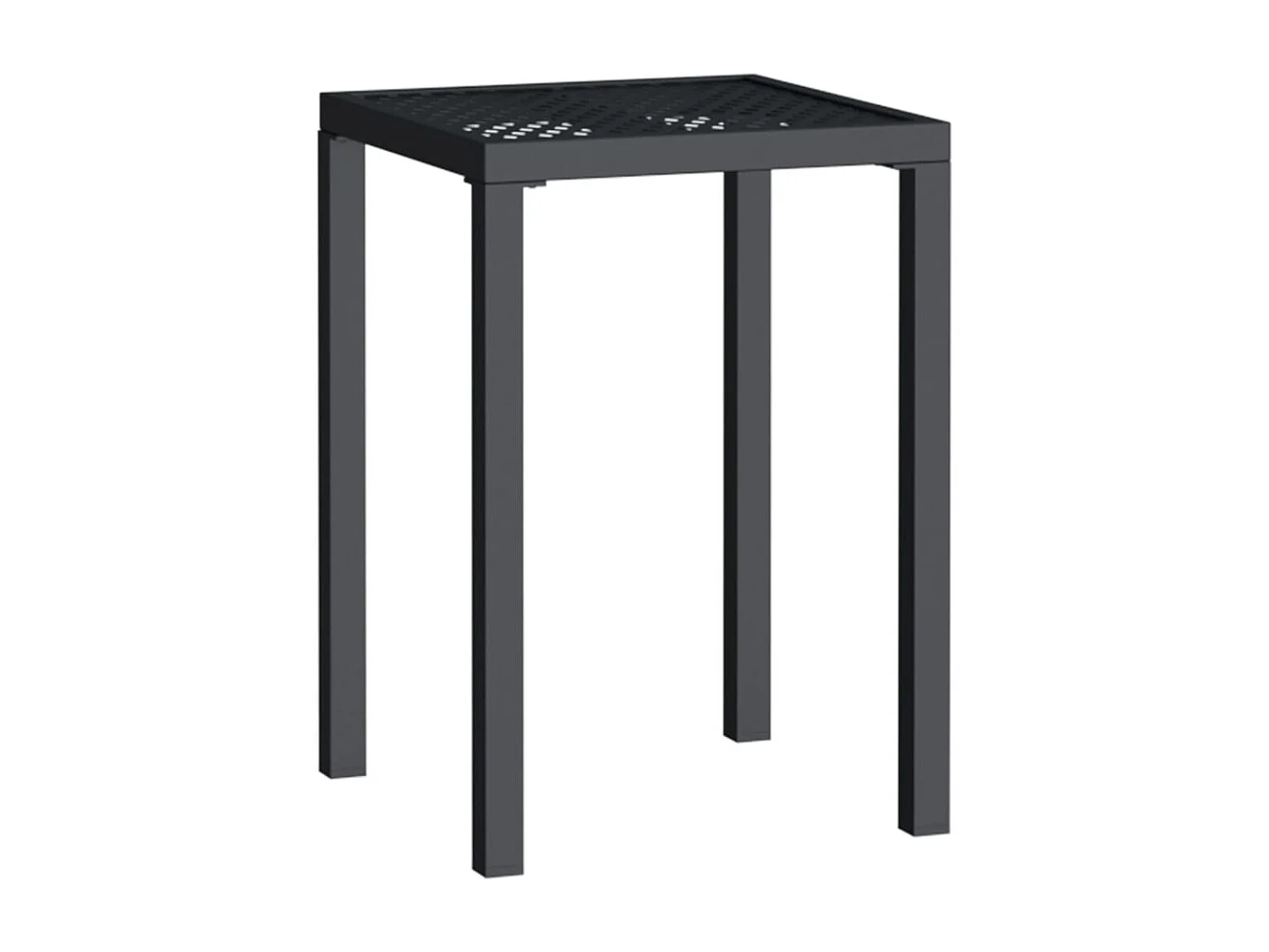 Table de jardin anthracite 50x50x72 acier