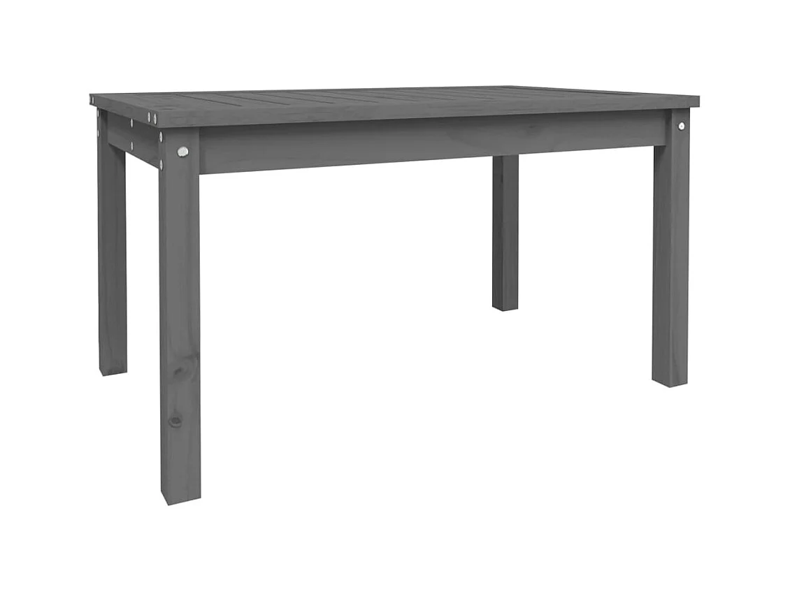 Table de jardin gris 82,5x50,5x45 bois massif de pin
