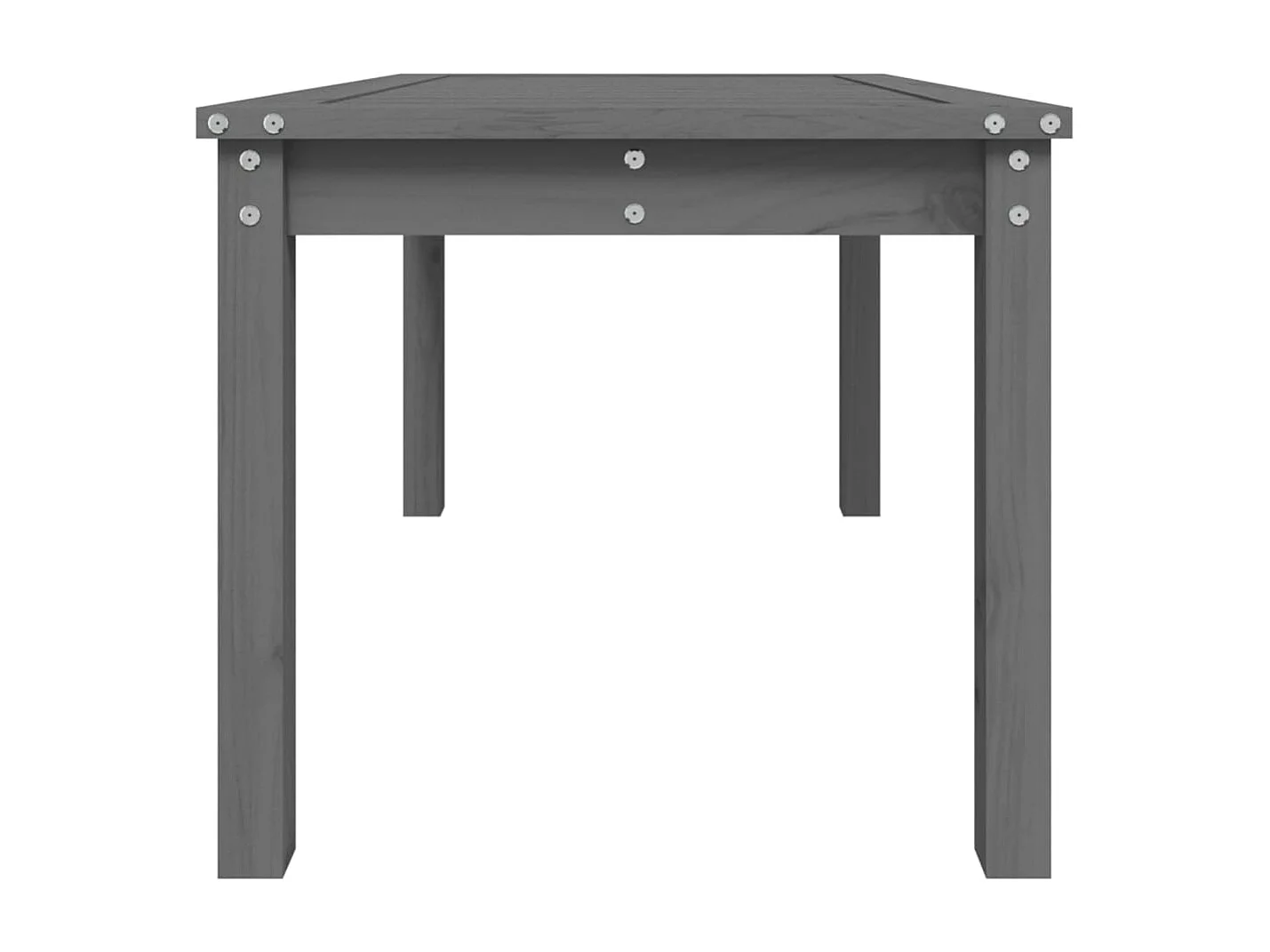 Table de jardin gris 82,5x50,5x45 bois massif de pin