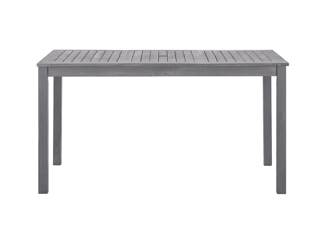 Table de jardin Délavage gris 140x80x74 Bois d'acacia massif