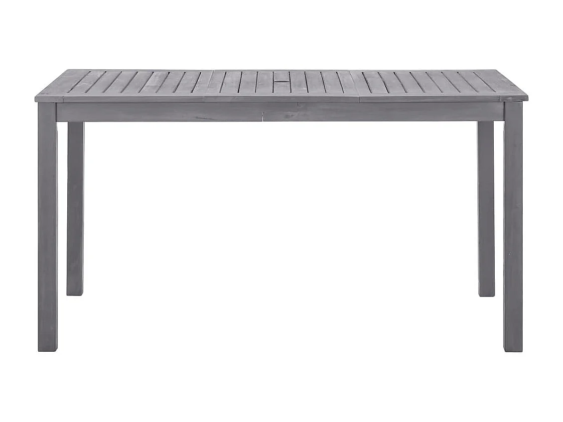 Table de jardin Délavage gris 140x80x74 Bois d'acacia massif