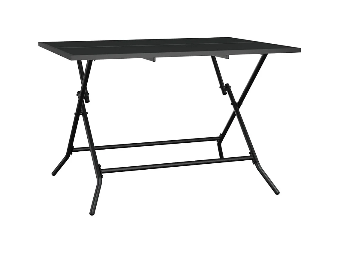 Table de jardin pliable anthracite 110x80x72 maille d'acier