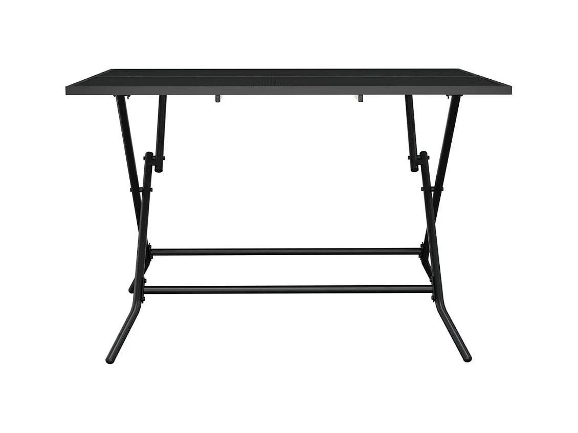 Table de jardin pliable anthracite 110x80x72 maille d'acier