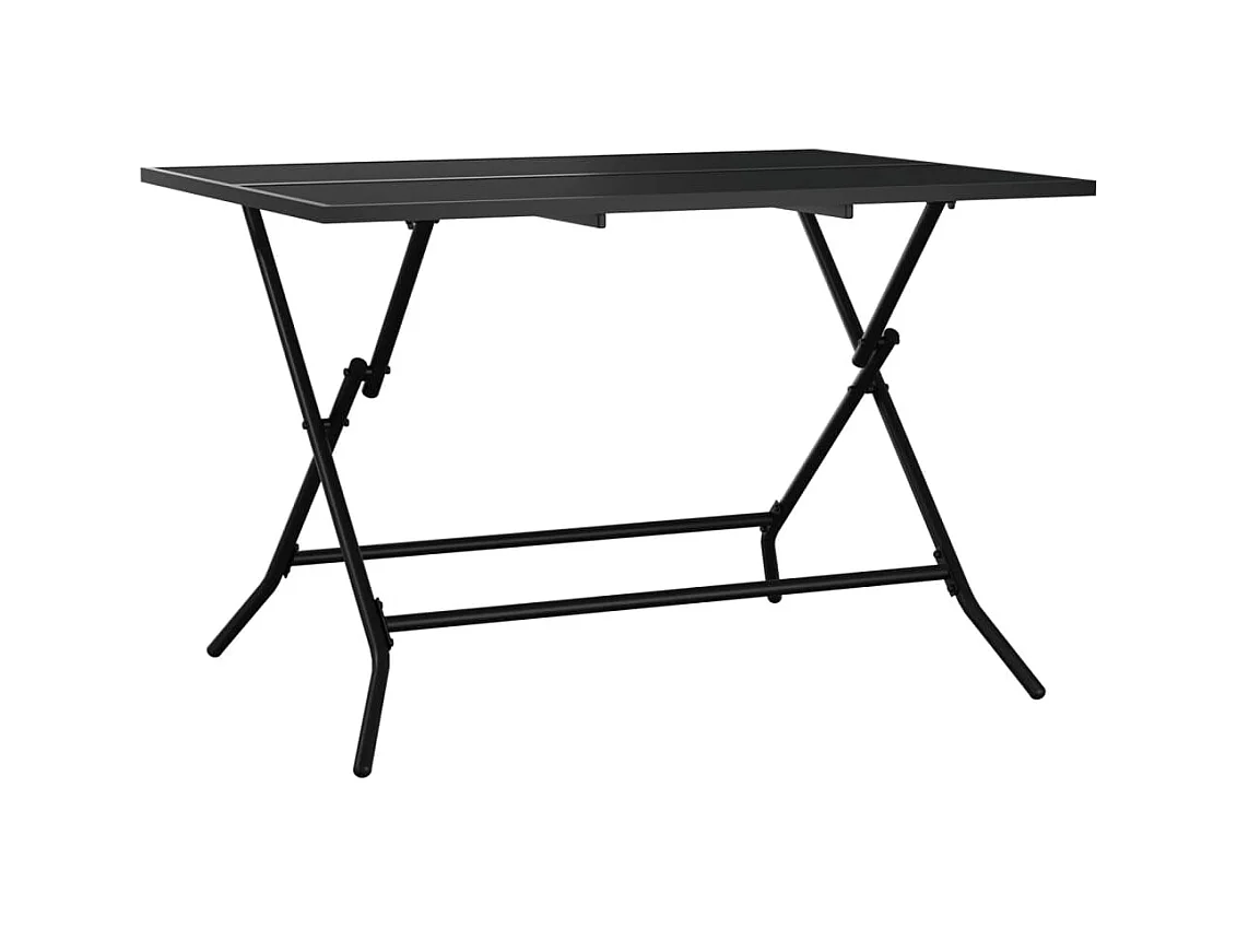 Table de jardin pliable anthracite 110x80x72 maille d'acier