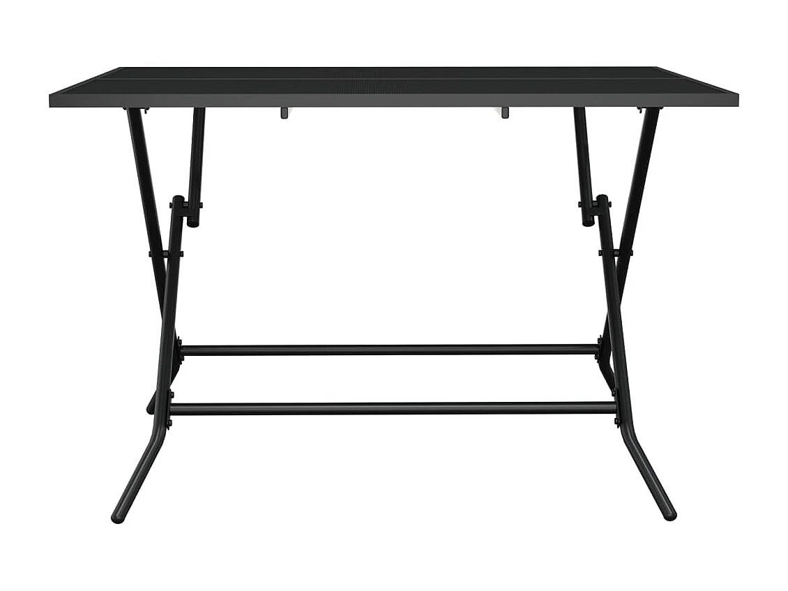 Table de jardin pliable anthracite 110x80x72 maille d'acier