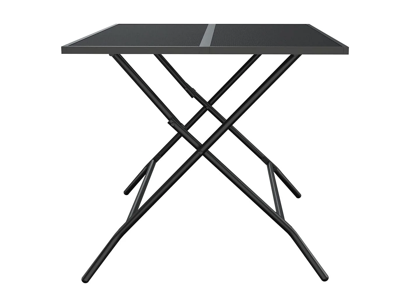 Table de jardin pliable anthracite 110x80x72 maille d'acier