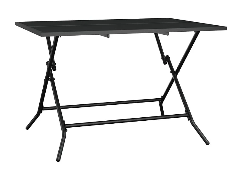 Table de jardin pliable anthracite 110x80x72 maille d'acier