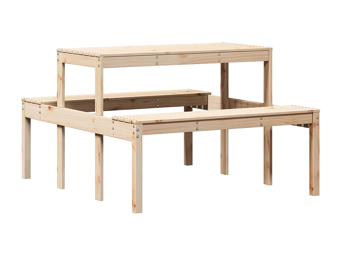 Table de pique-nique 110x134x75 bois massif de pin