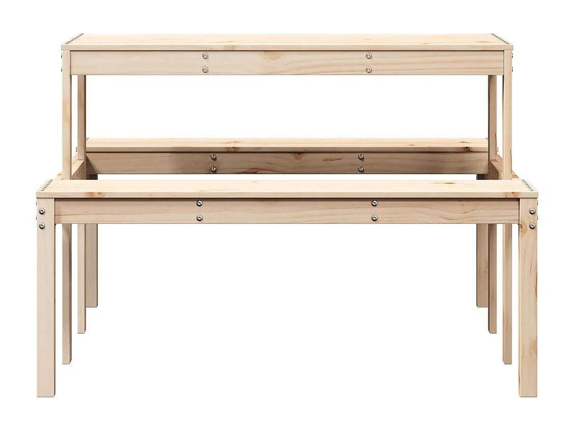 Table de pique-nique 110x134x75 bois massif de pin