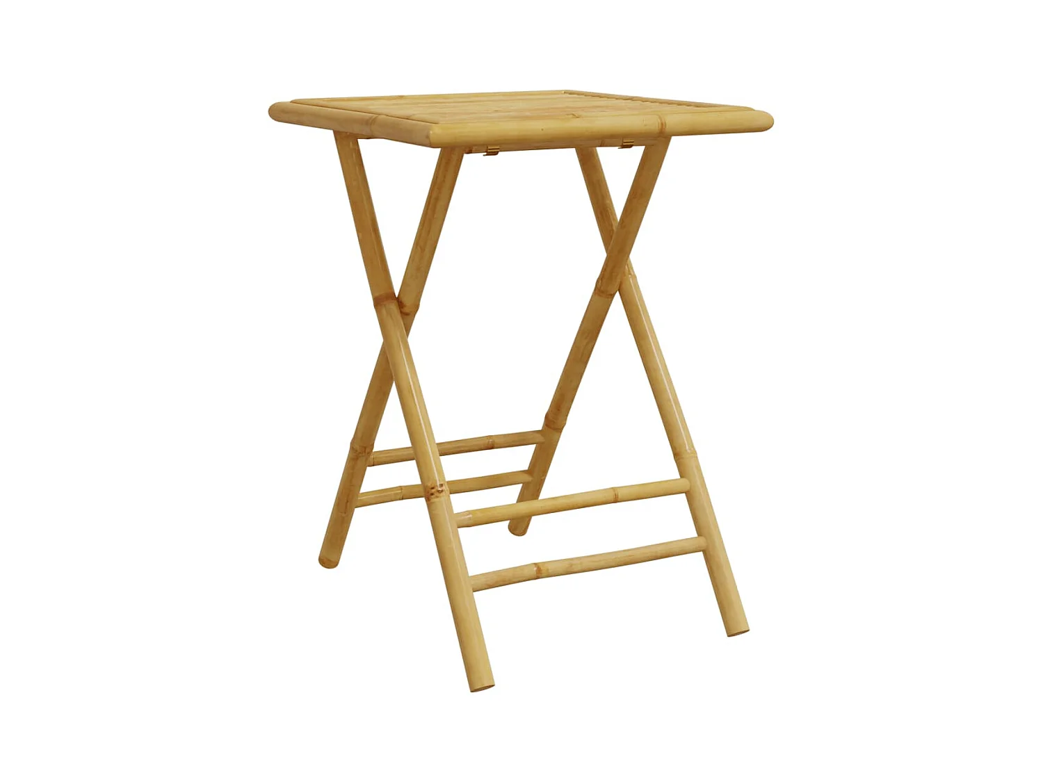 Table de jardin pliable 55x55x75 bambou
