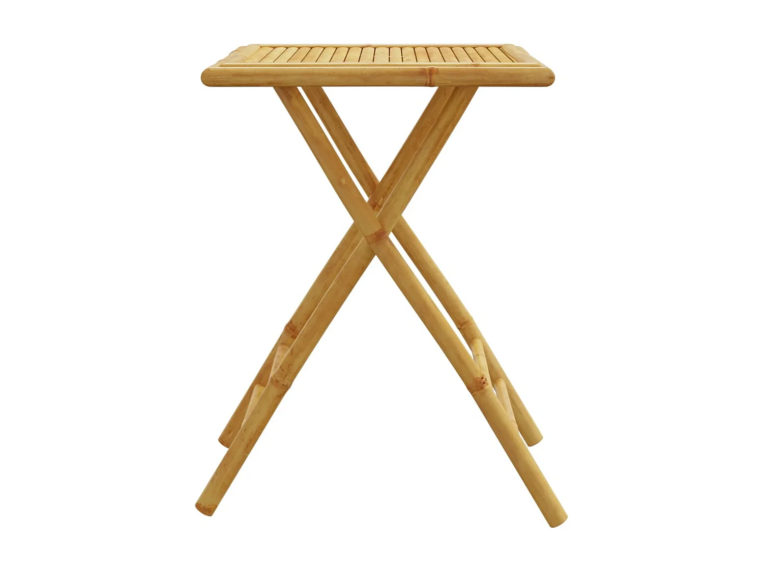 Table de jardin pliable 55x55x75 bambou
