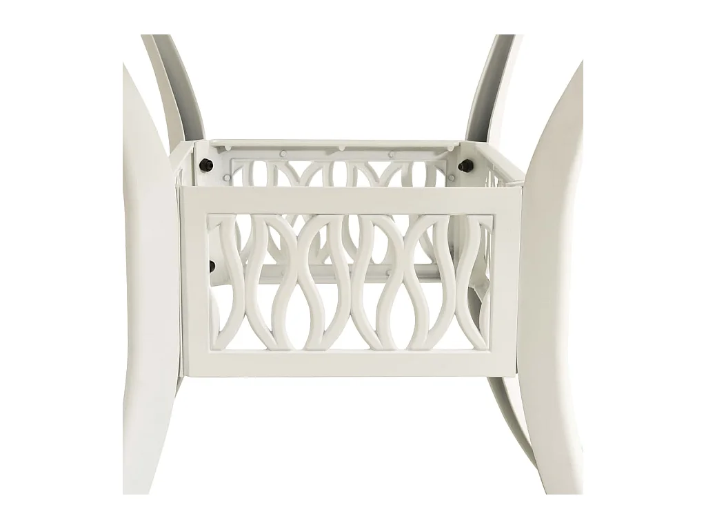 Table de jardin Blanc 90x90x73 Aluminium coulé