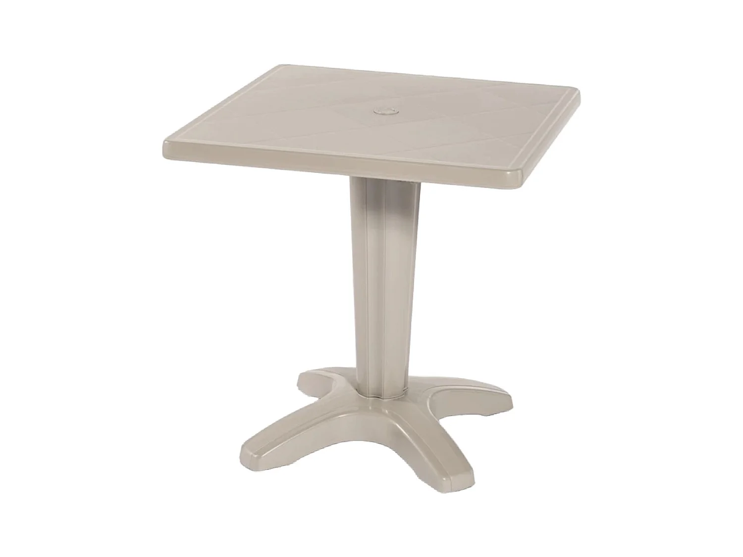 Petite table de jardin carré ZAKOR – Fonctionnelle et pensée pour durer-Beige