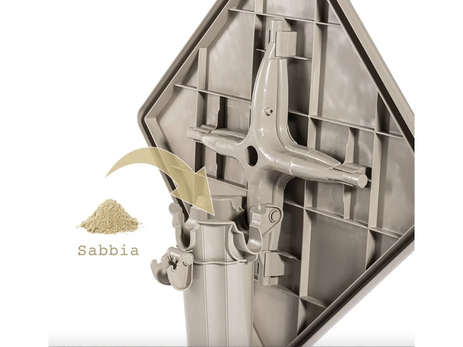 Petite table de jardin carré ZAKOR – Fonctionnelle et pensée pour durer-Beige