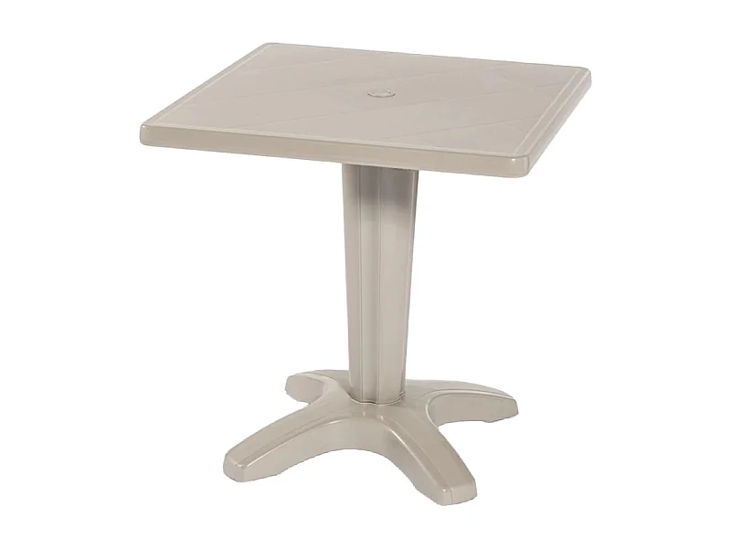 Petite table de jardin carré ZAKOR – Fonctionnelle et pensée pour durer-Beige