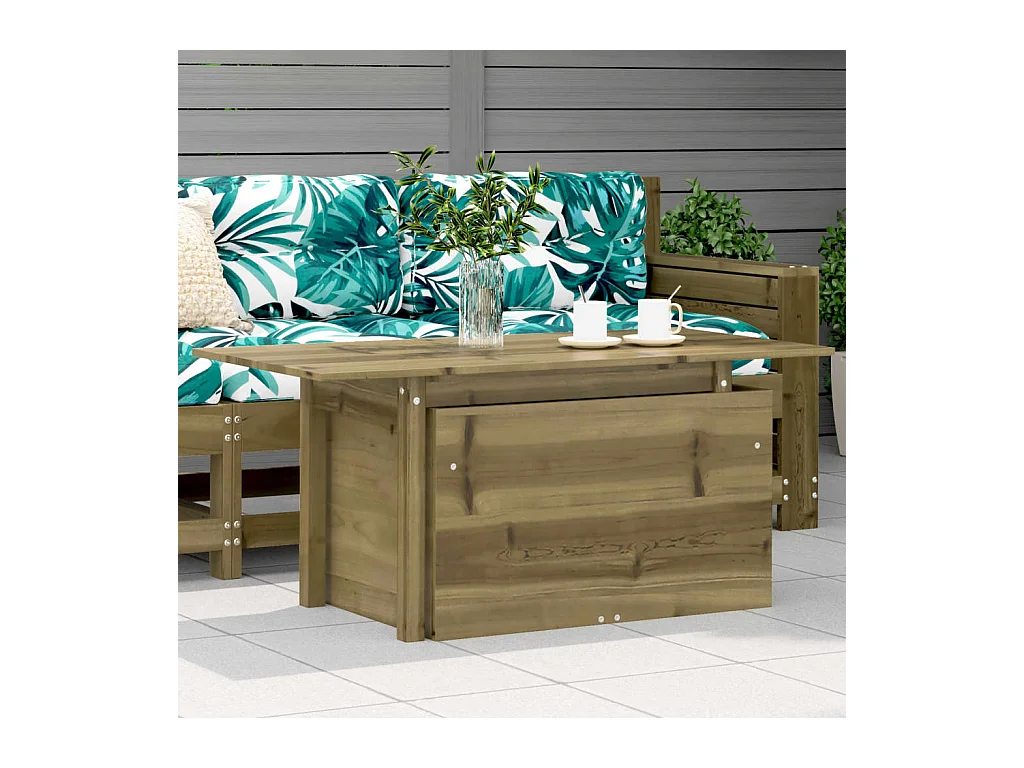 Table de jardin 100x50x75 bois de pin imprégné