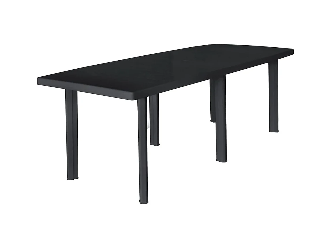 Table de jardin Anthracite 216x90x72 Plastique