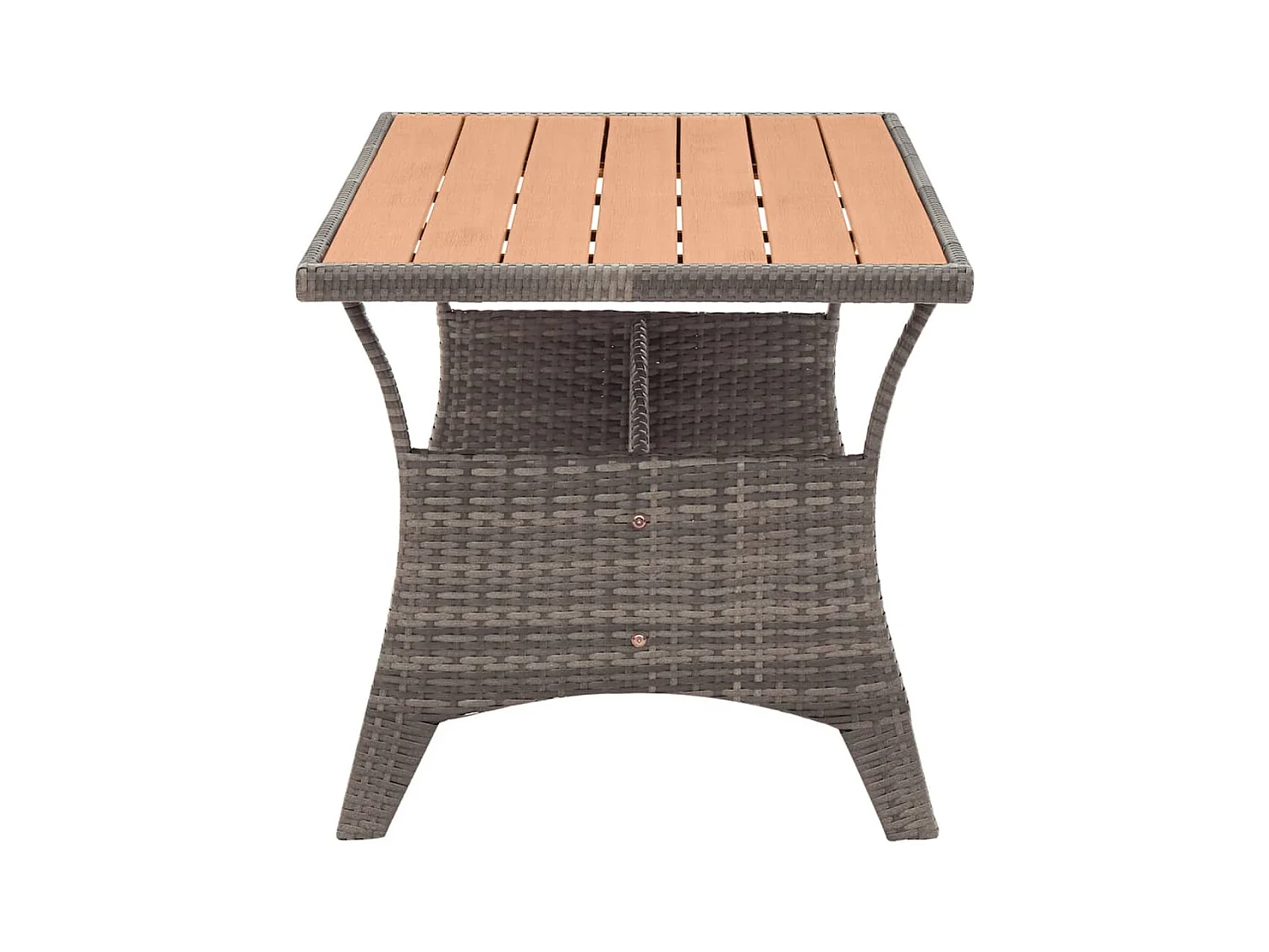 Table de jardin Gris 120x70x66 Résine tressée