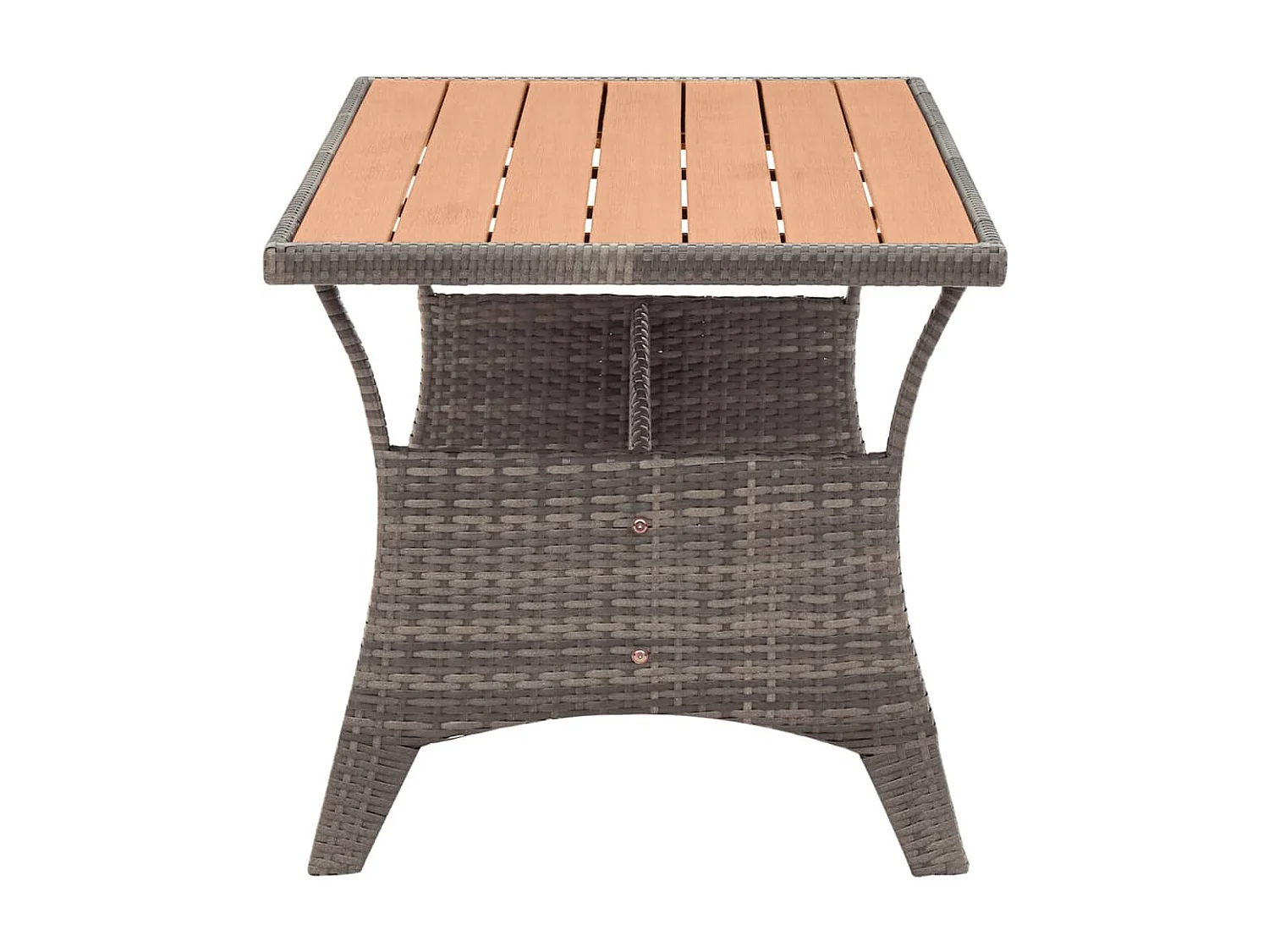 Table de jardin Gris 120x70x66 Résine tressée