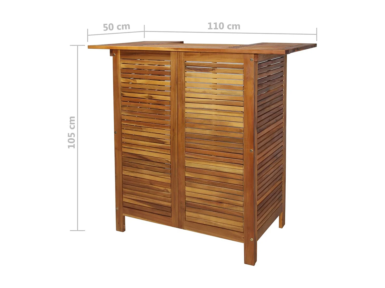 Table de bar 110 x 50x105 Bois d'acacia massif