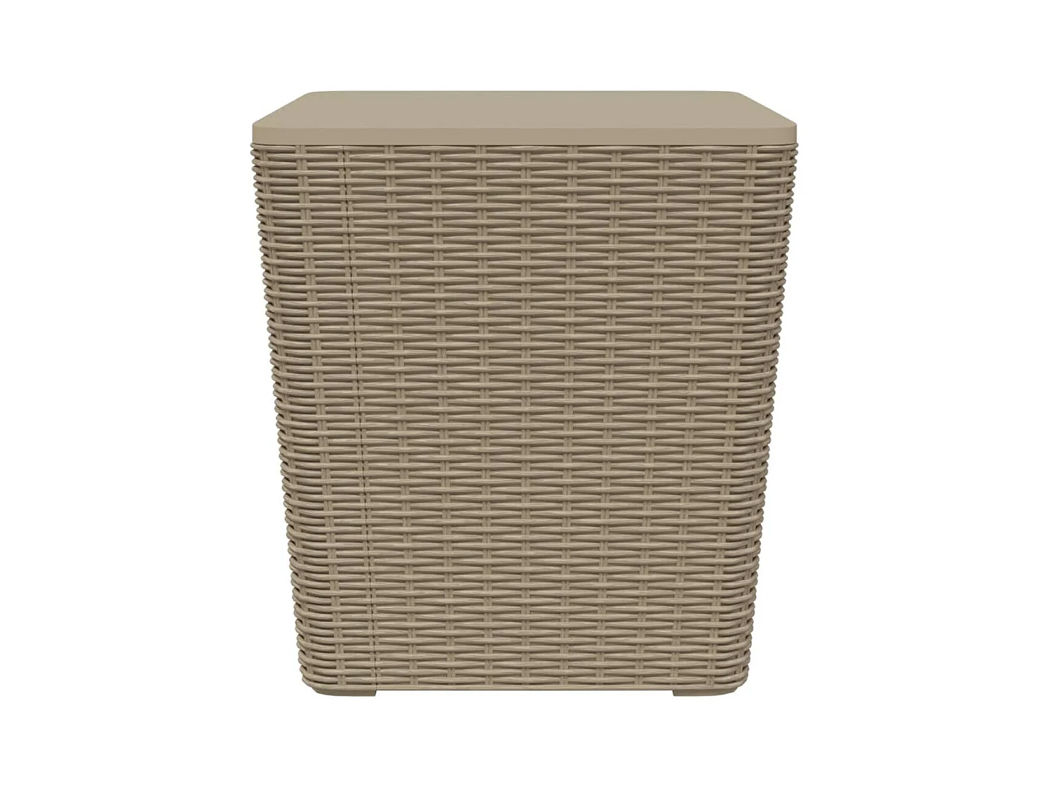 Table de jardin avec couvercle amovible marron clair PP
