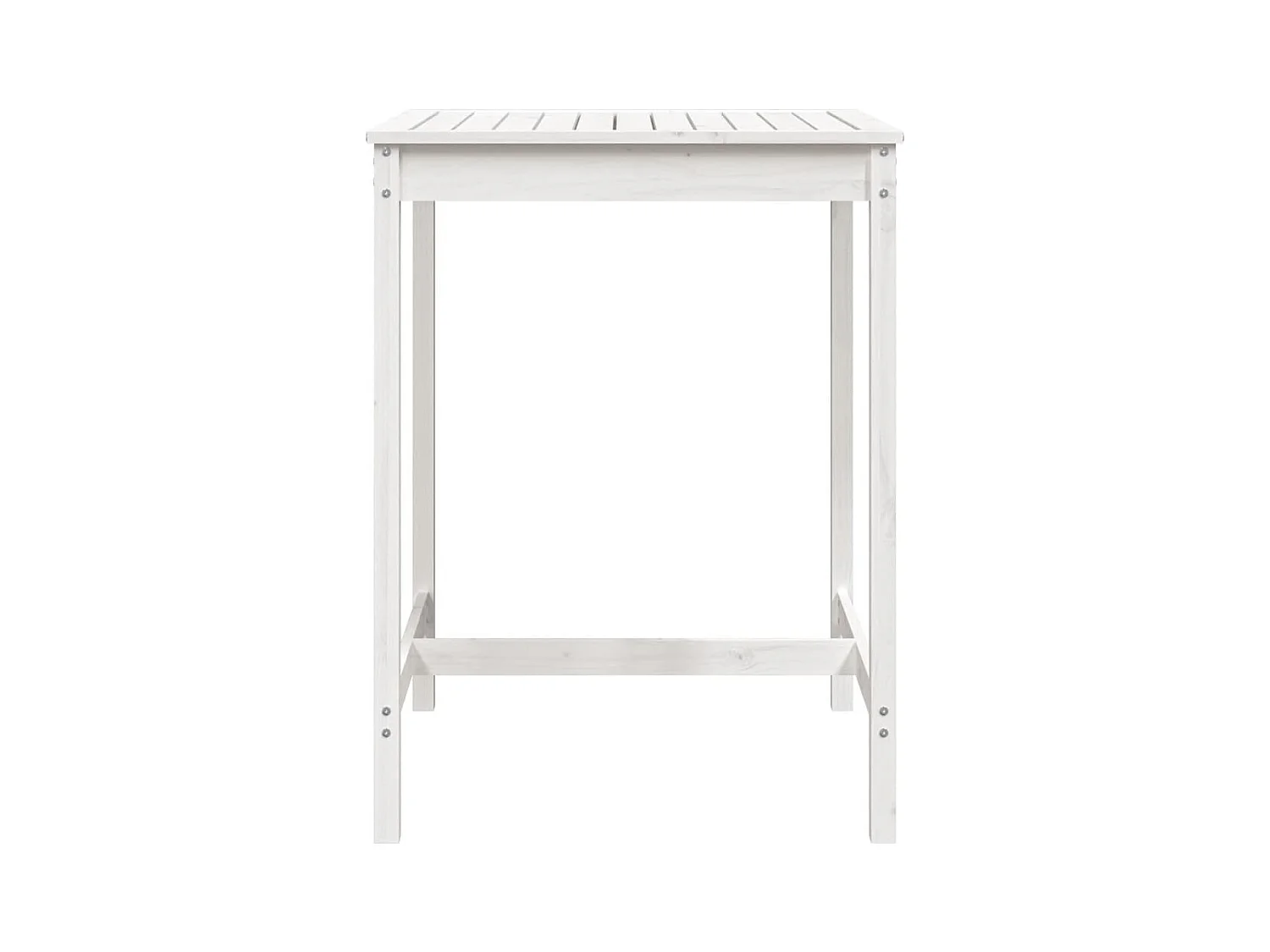 Table de jardin blanc 82,5x82,5x110 bois massif de pin