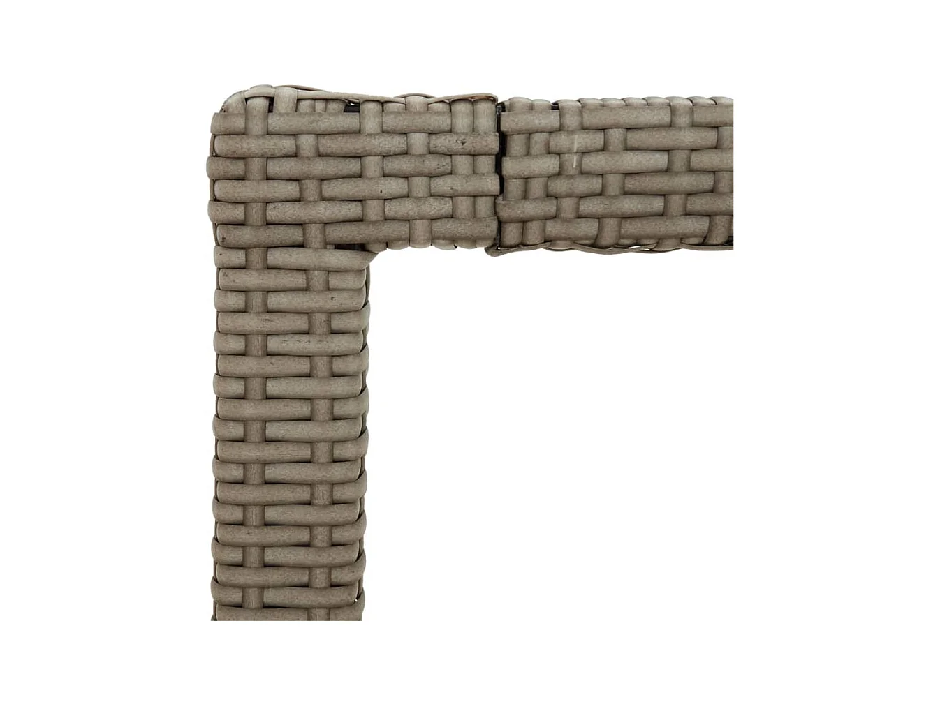 Table de jardin 150x90x75 Verre trempé-résine tressée Beige