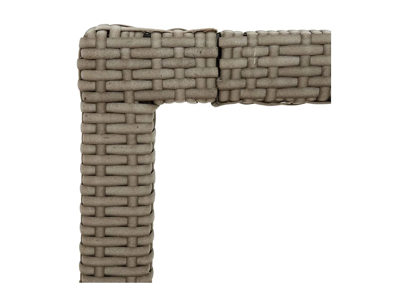 Table de jardin 150x90x75 Verre trempé-résine tressée Beige