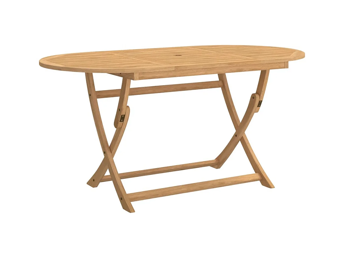 Table pliable de jardin 160x85x75 bois d'acacia solide