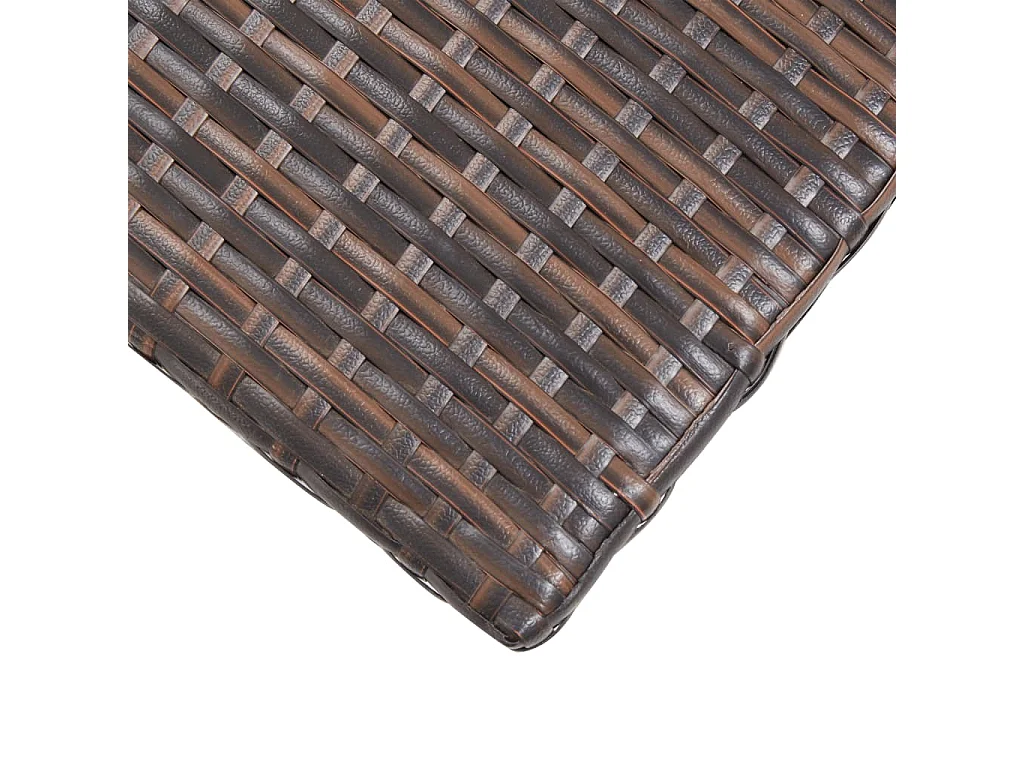 Table à thé Marron 50x50x47 Résine tressée