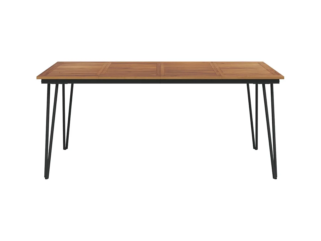 Table de jardin avec pieds épingle à cheveux 180x90x75 acacia