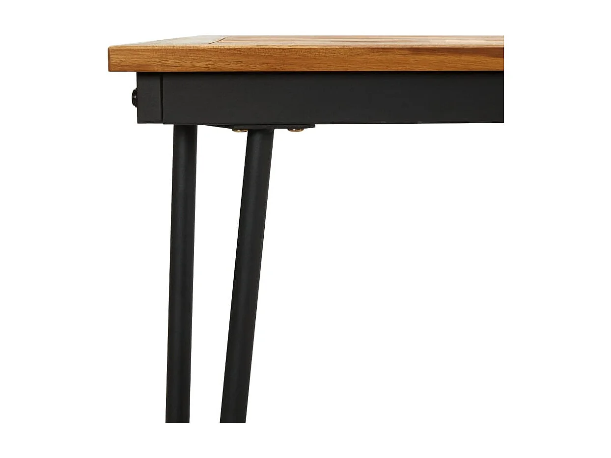 Table de jardin avec pieds épingle à cheveux 180x90x75 acacia