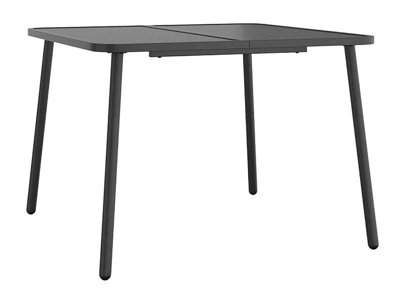 Table de jardin anthracite 100x100x71 acier