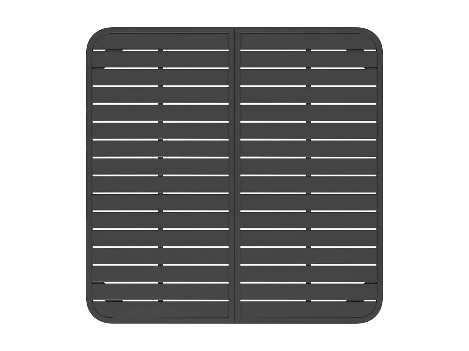 Table de jardin anthracite 100x100x71 acier