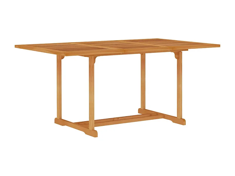 Table de jardin 150x90x75 Bois de teck massif 2