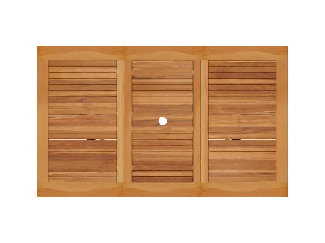 Table de jardin 150x90x75 Bois de teck massif 2