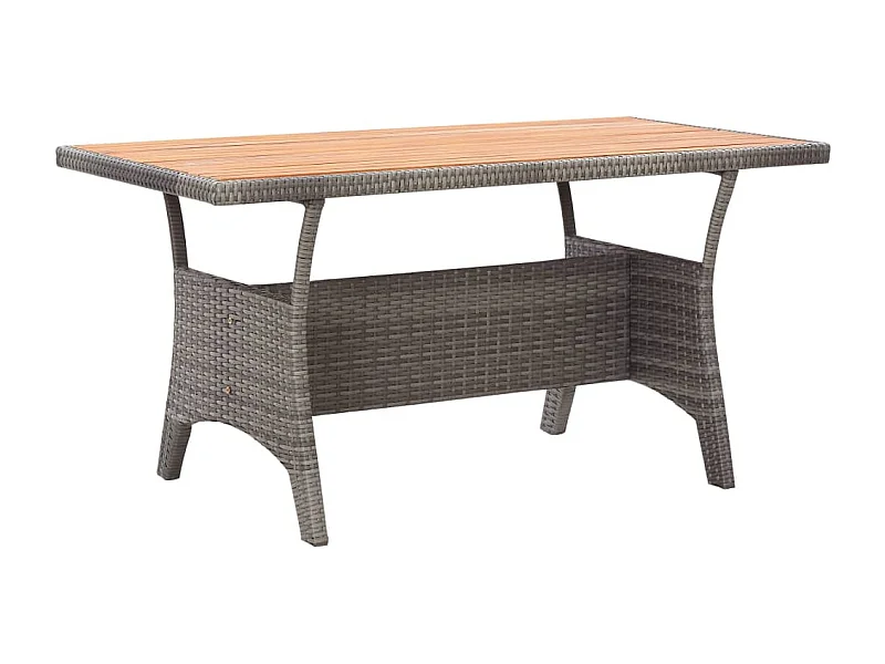 Table de jardin Gris 120x70x66 Bois d'acacia massif