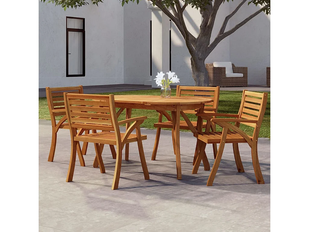 Table de jardin 150x90x75 Bois d'acacia solide