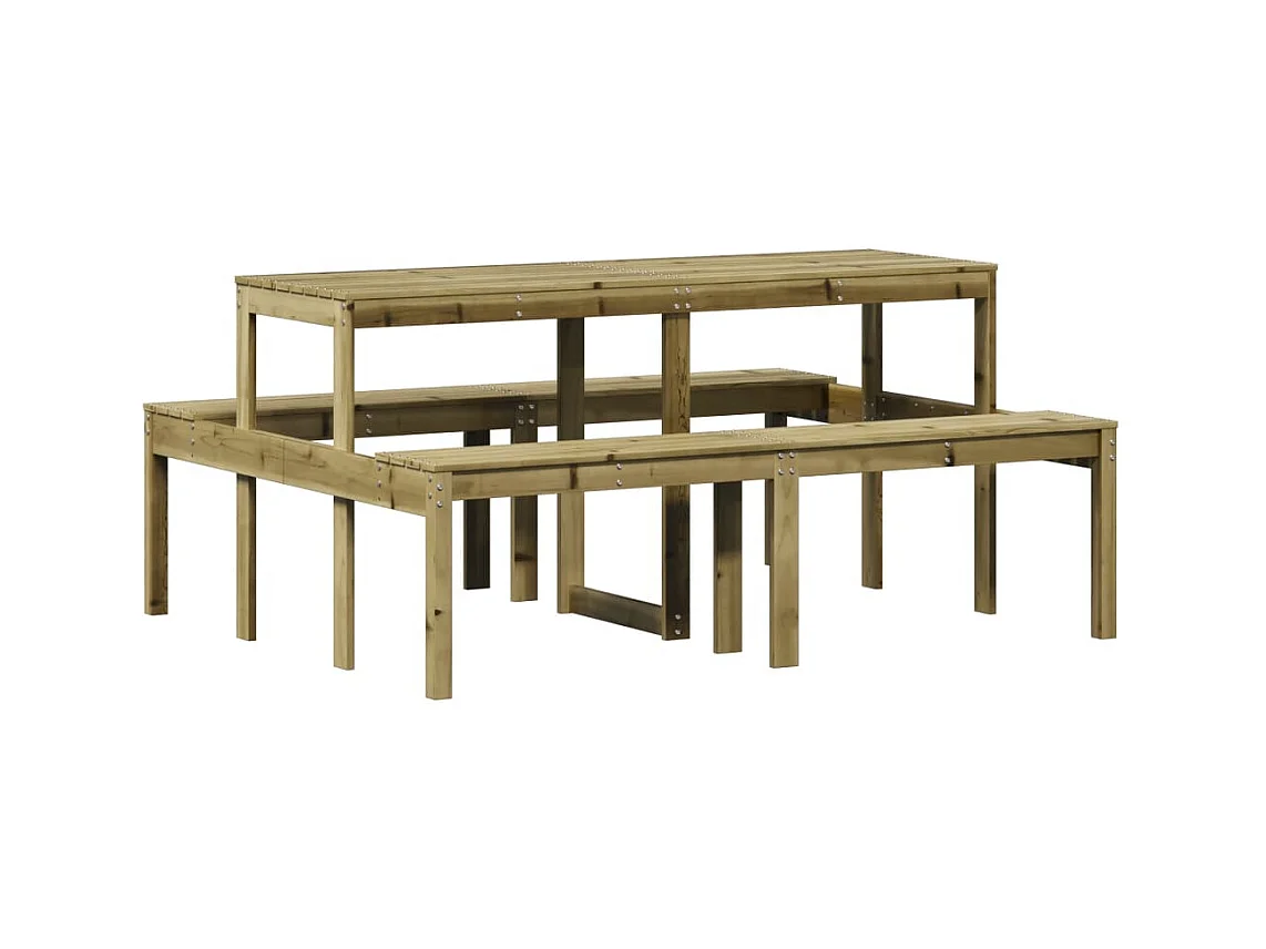 Table de pique-nique 160x134x75 bois de pin imprégné