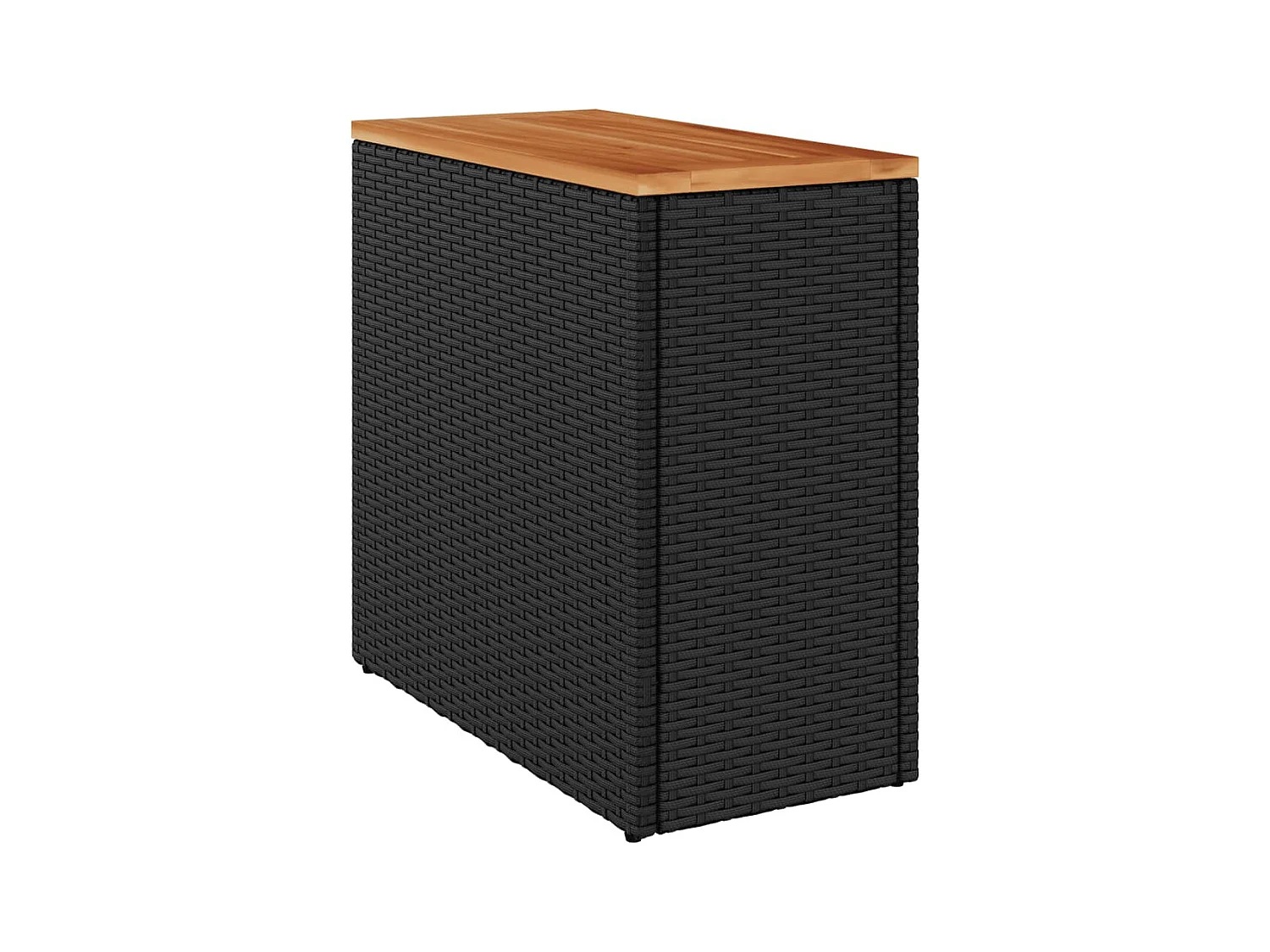 Table d'appoint de jardin dessus en bois noir 58x27,5x55