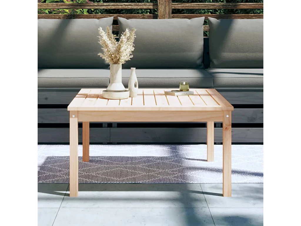 Table de jardin 82,5x82,5x45 bois massif de pin