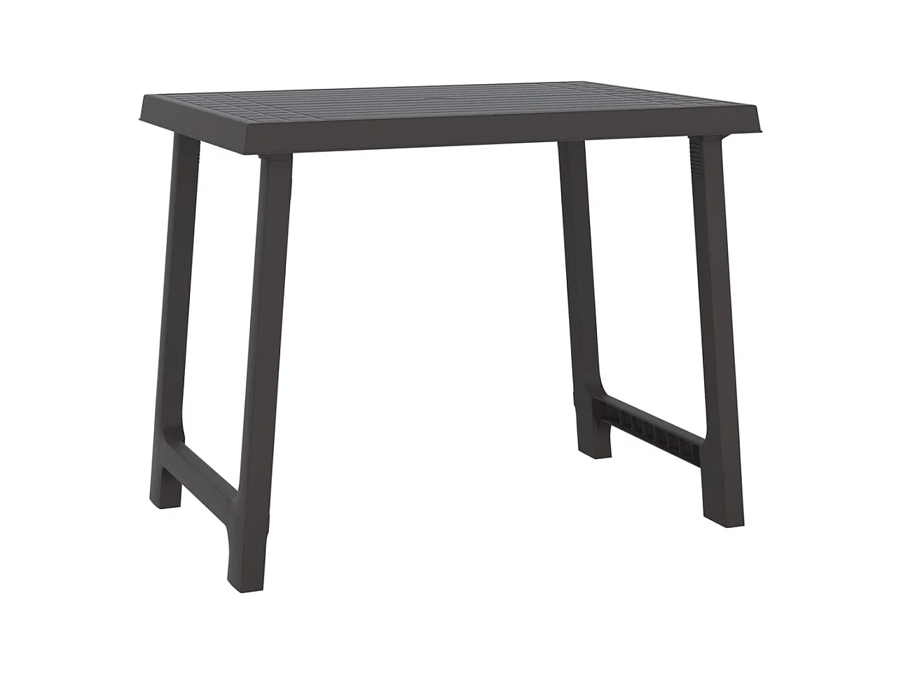 Table de camping anthracite 79x56x64 PP aspect de bois