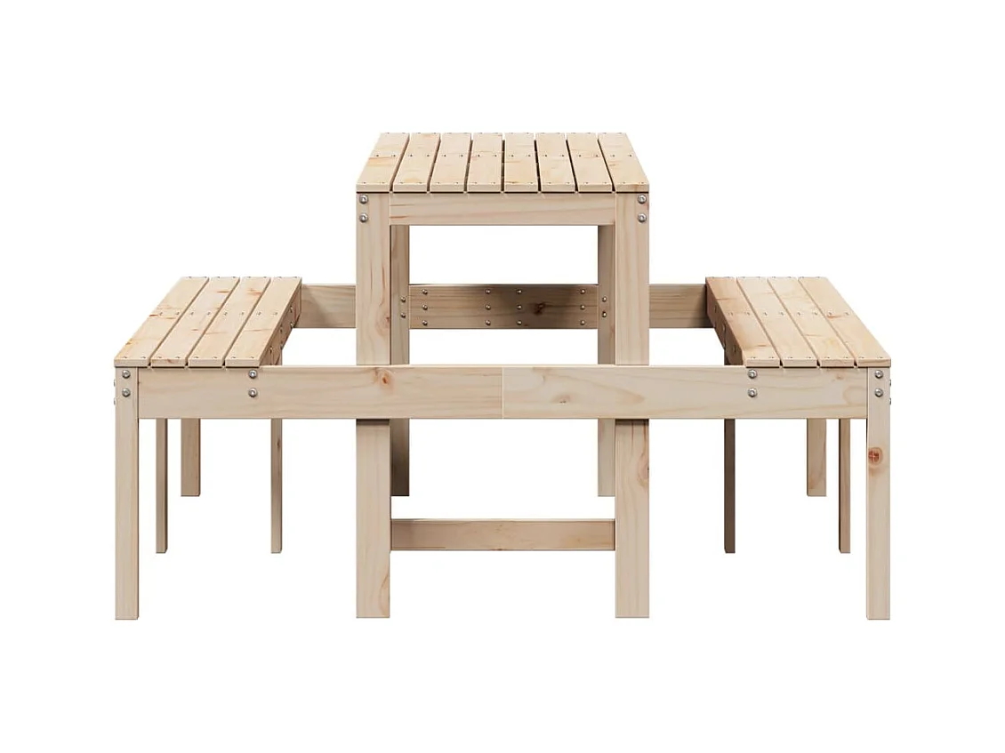 Table de pique-nique 160x134x75 bois massif de pin