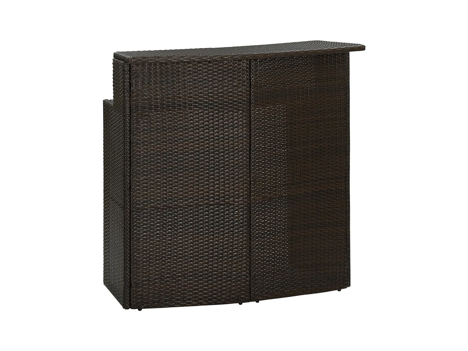 Table de bar de jardin Marron 120x55x110 Résine tressée