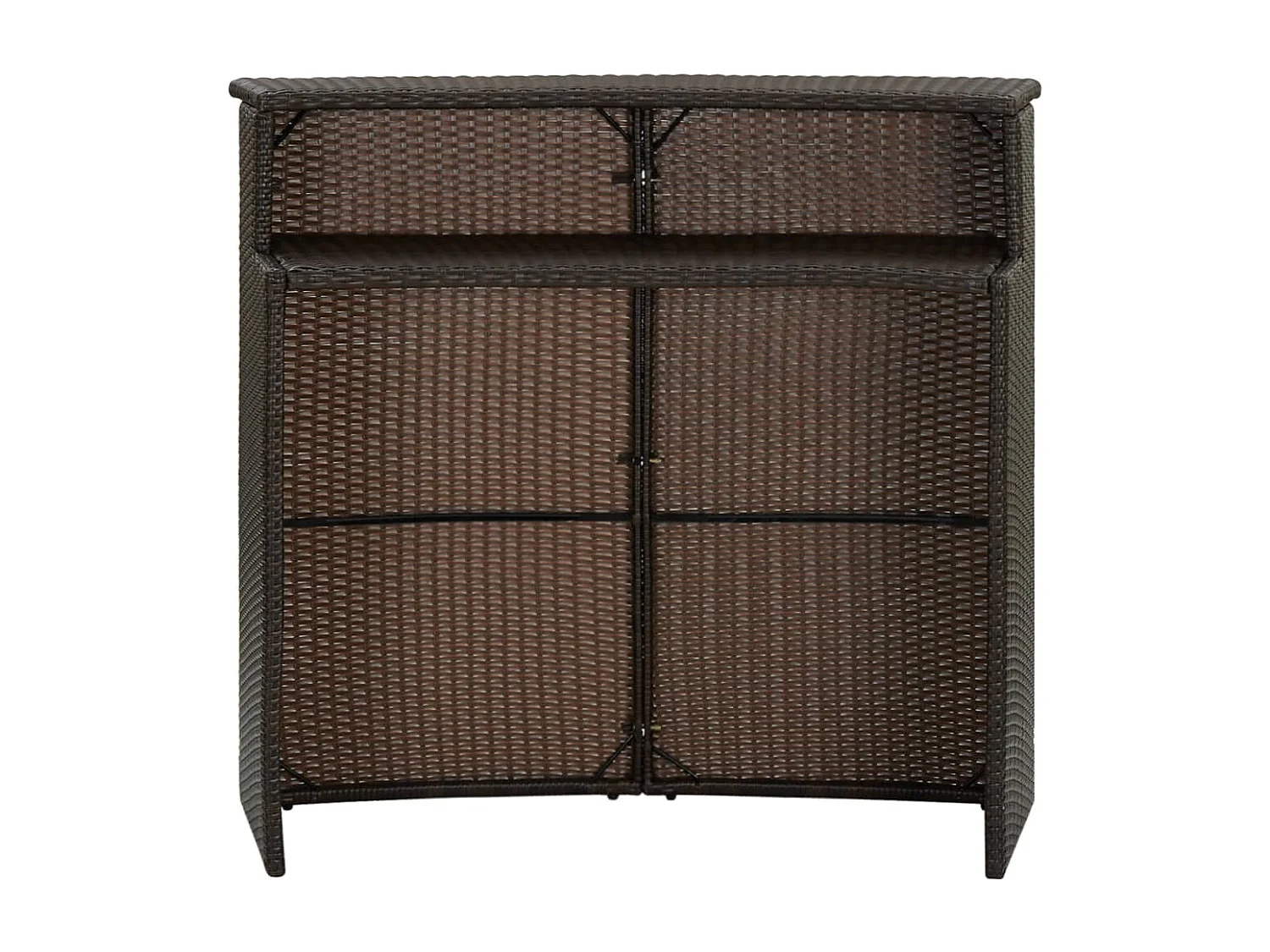 Table de bar de jardin Marron 120x55x110 Résine tressée