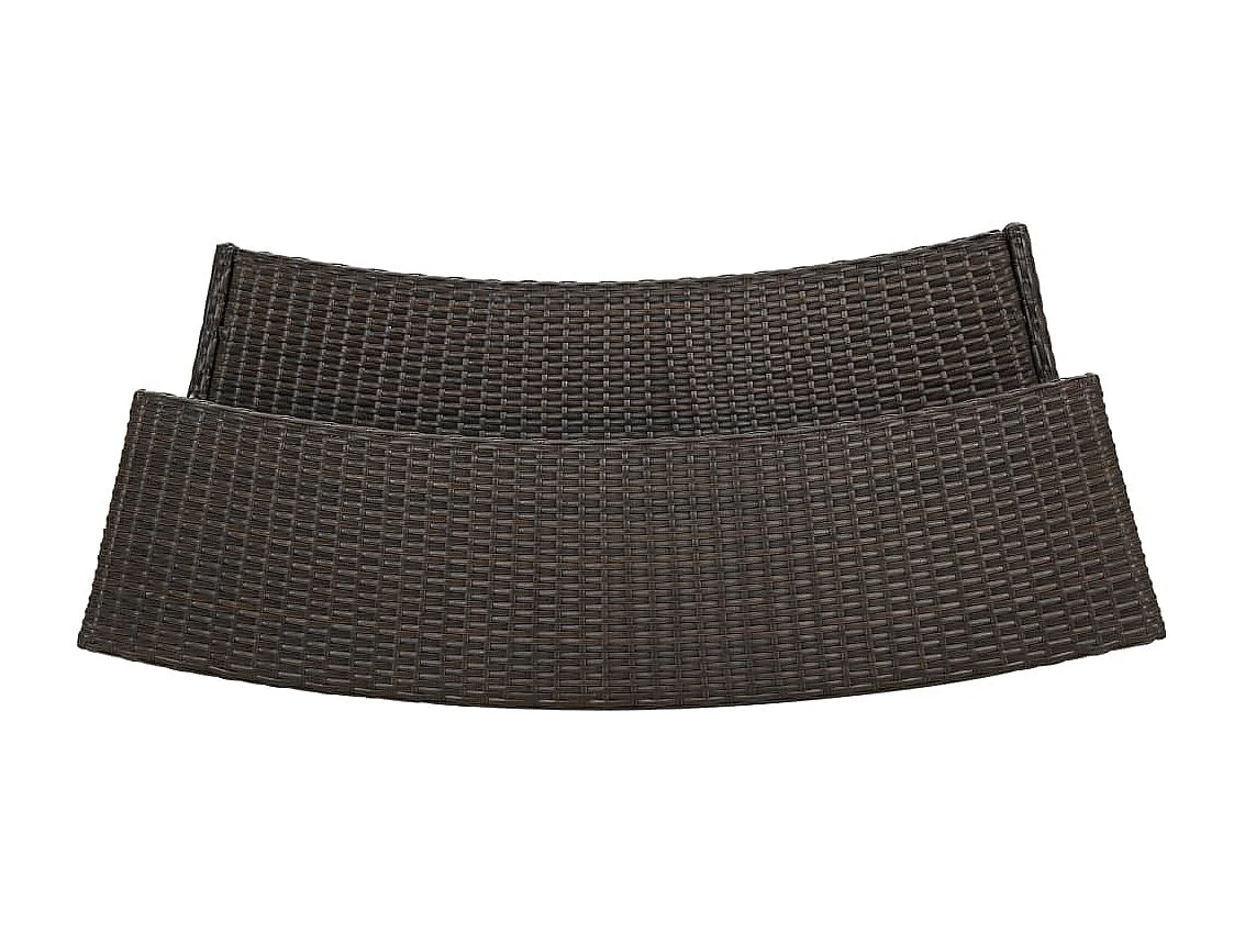 Table de bar de jardin Marron 120x55x110 Résine tressée