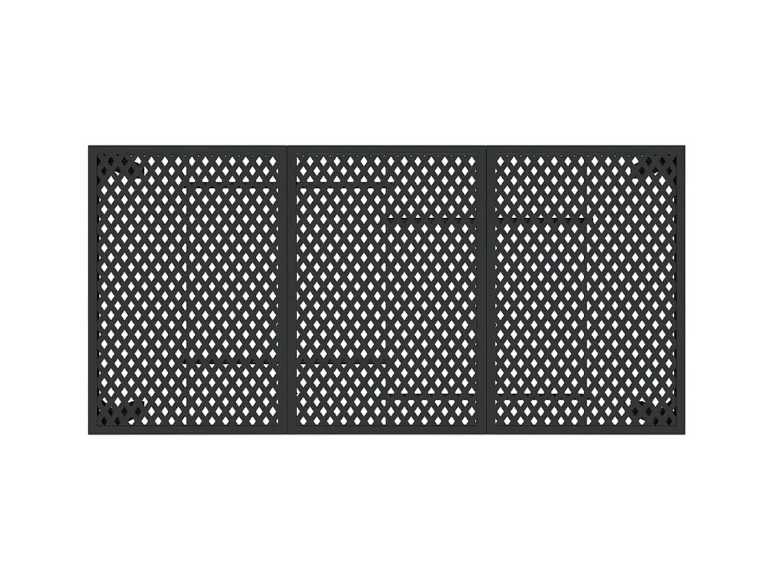 Table de jardin anthracite 165x80x72 acier