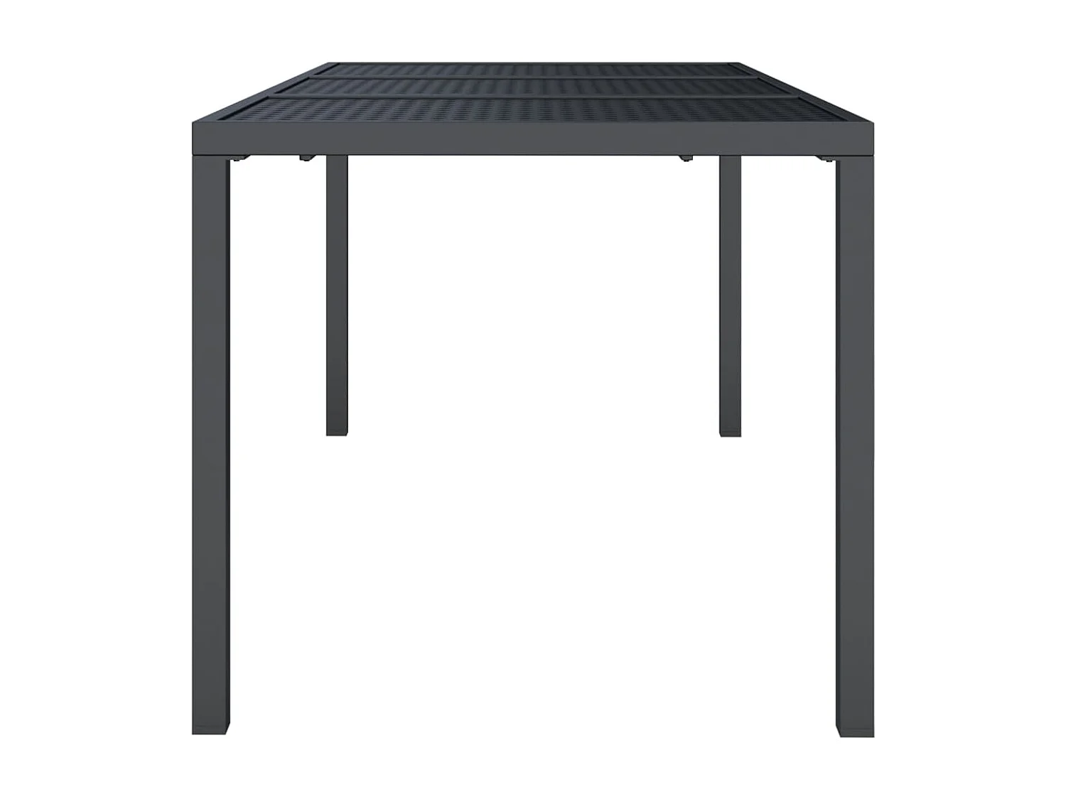 Table de jardin anthracite 165x80x72 acier