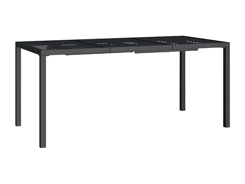 Table de jardin anthracite 165x80x72 acier