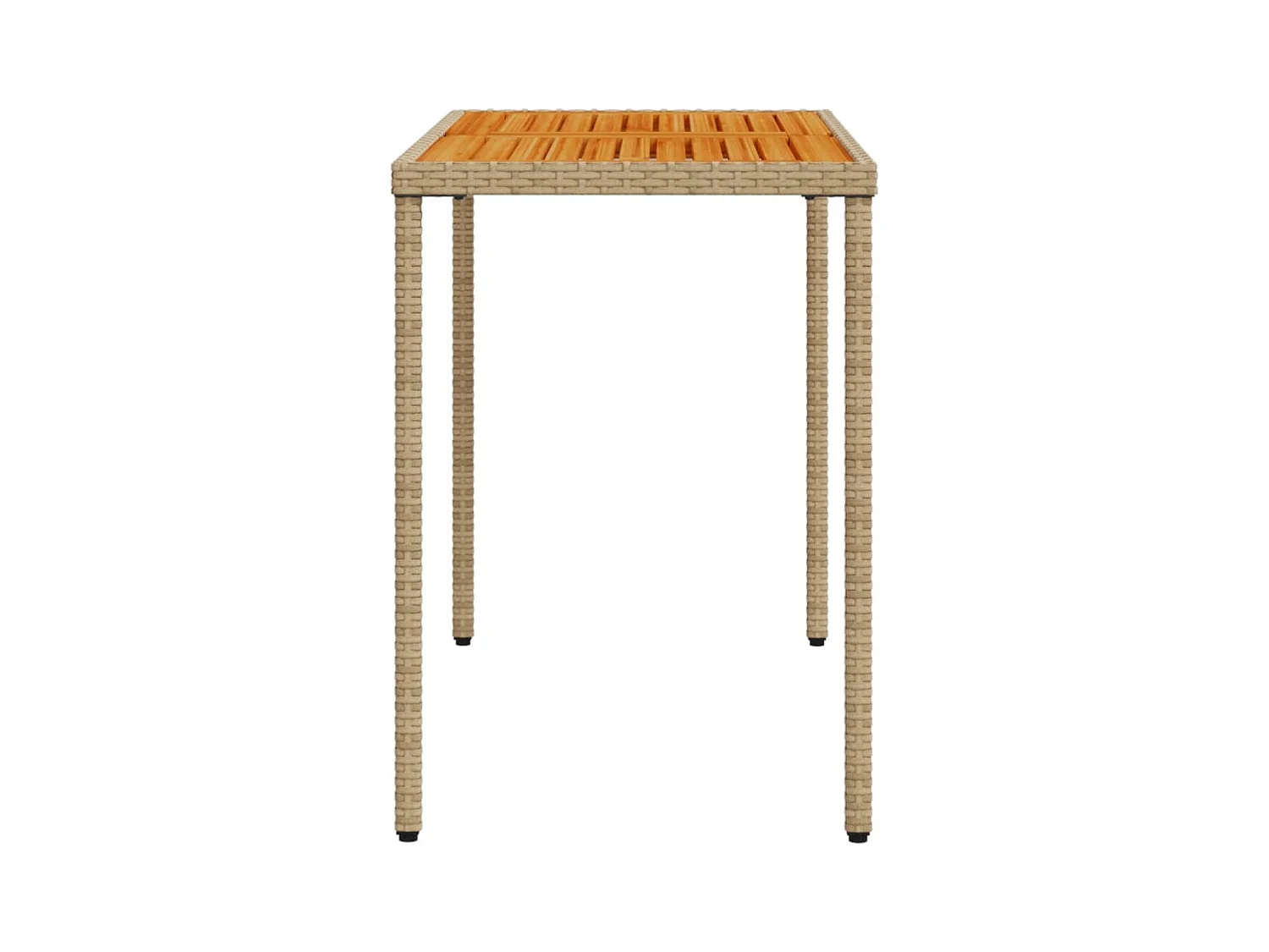 Table de jardin avec dessus en bois d'acacia beige 115x54x74